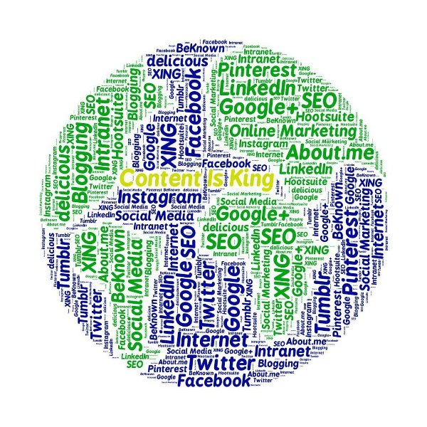 Le contenu est roi, content is king : inscrit sur la planète terre.